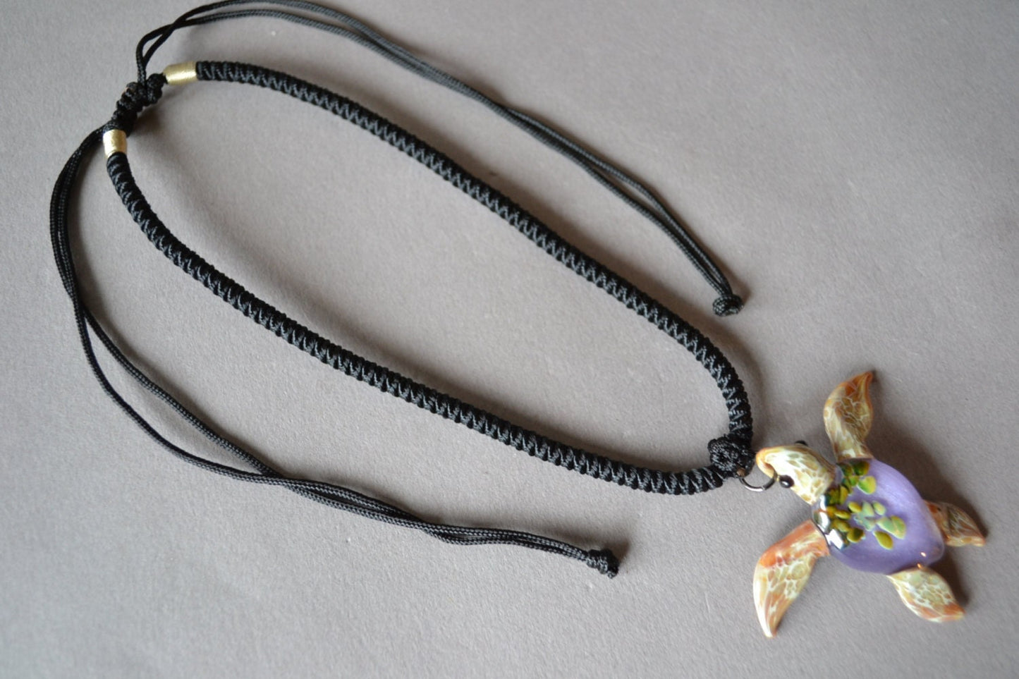 Sea Turtle Pendant Necklace Hand made Glass Jewelry Glass art by Ron