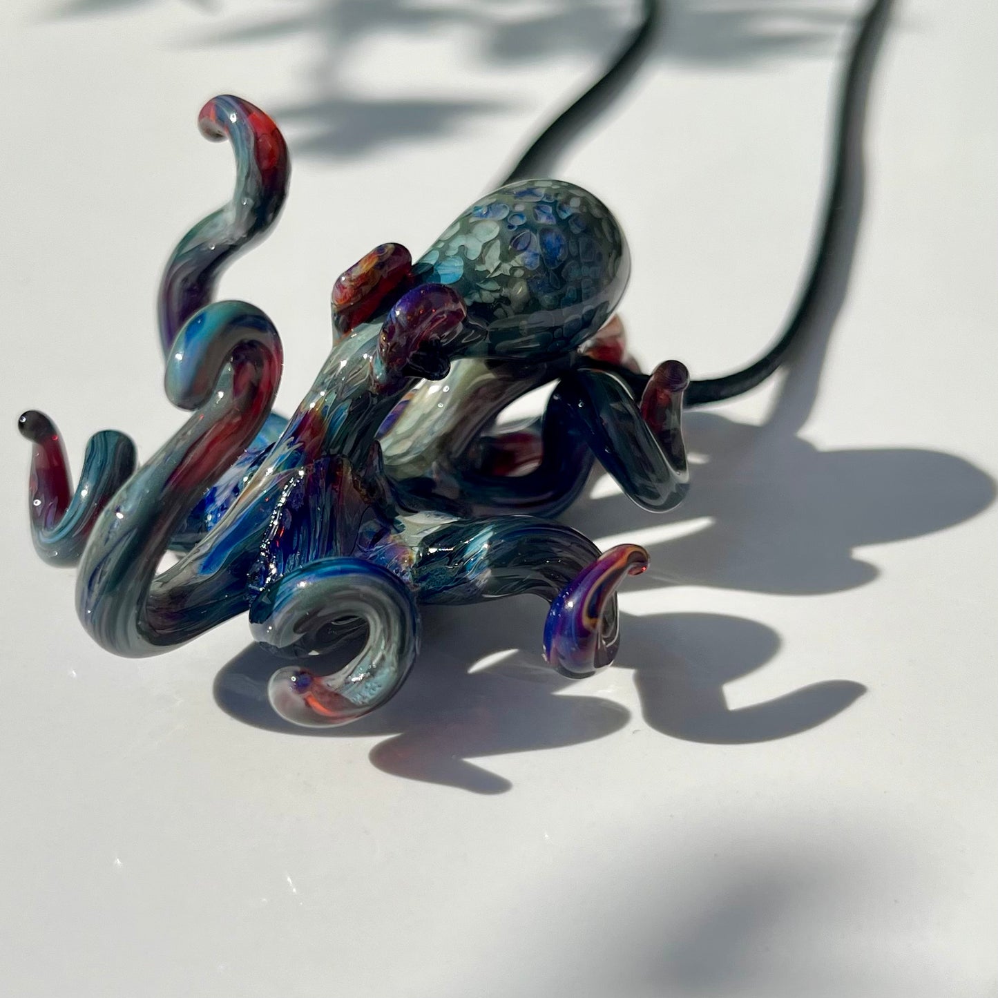 Handcrafted Glass Octopus Pendant |A Purple Treasure from the Deep