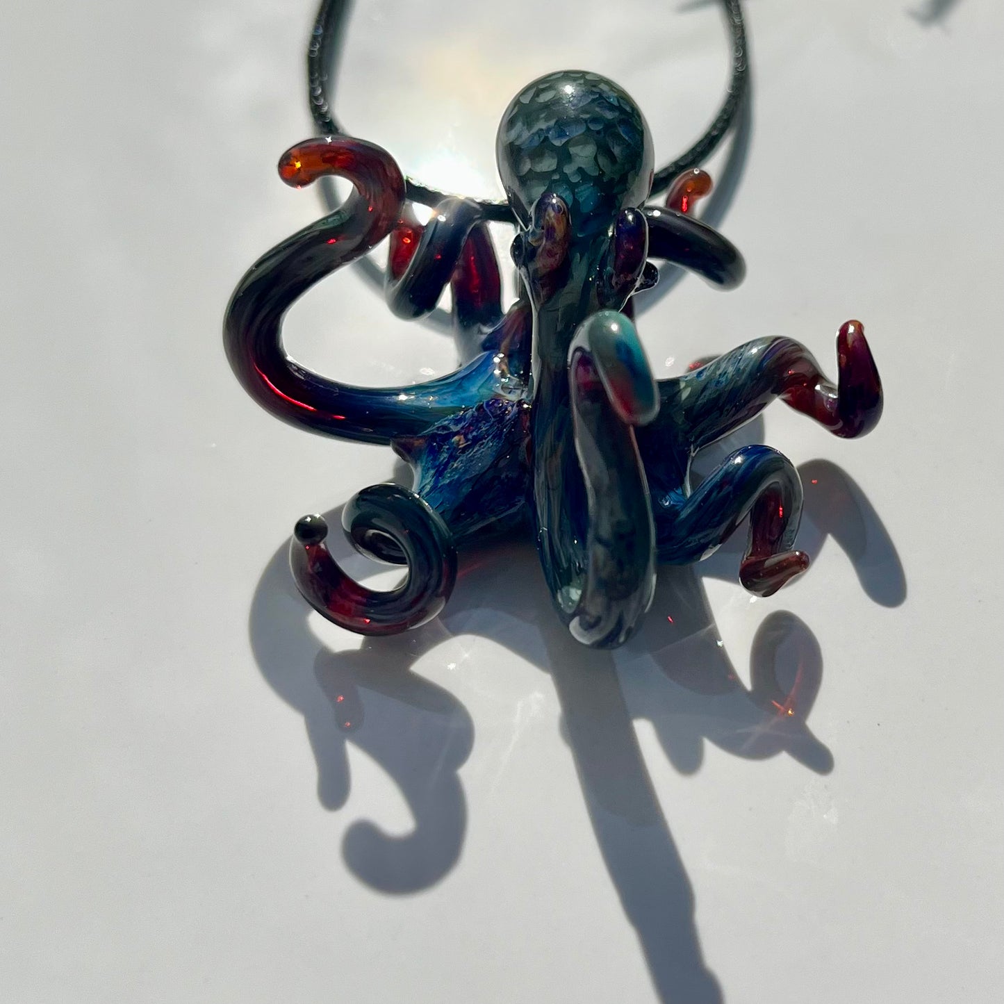 Handcrafted Glass Octopus Pendant |A Purple Treasure from the Deep