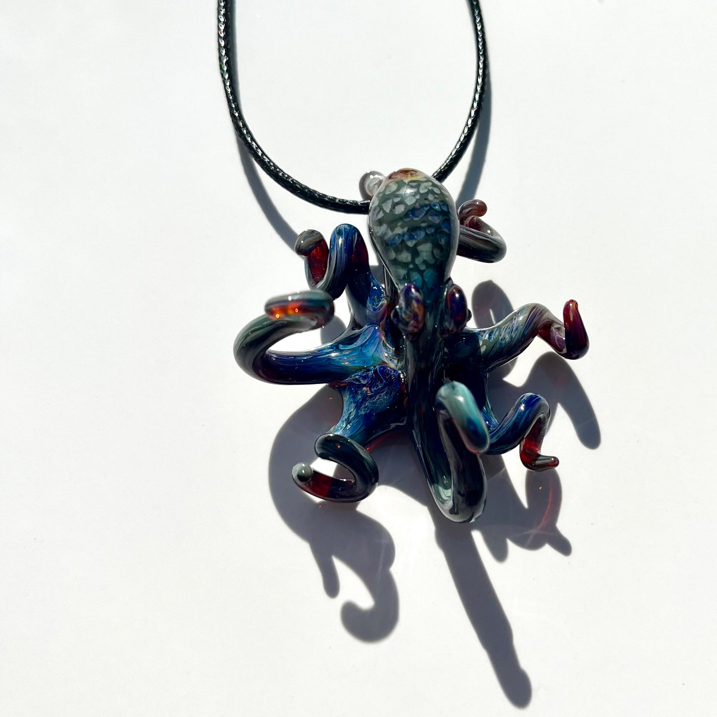 Handcrafted Glass Octopus Pendant |A Purple Treasure from the Deep