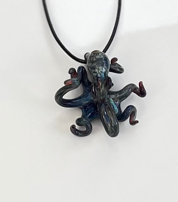 Handcrafted Glass Octopus Pendant |A Purple Treasure from the Deep