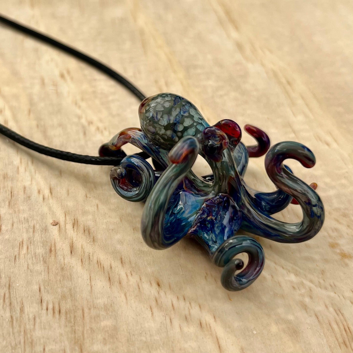 Handcrafted Glass Octopus Pendant |A Purple Treasure from the Deep