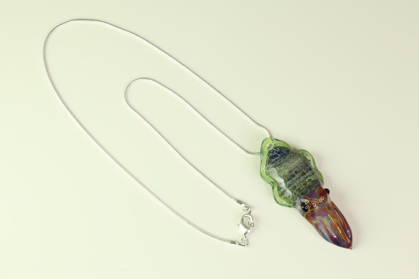 Cuttlefish Pendant, Sea Life Jewelry, Beach Party Necklace, Nautical Sea Life Gift