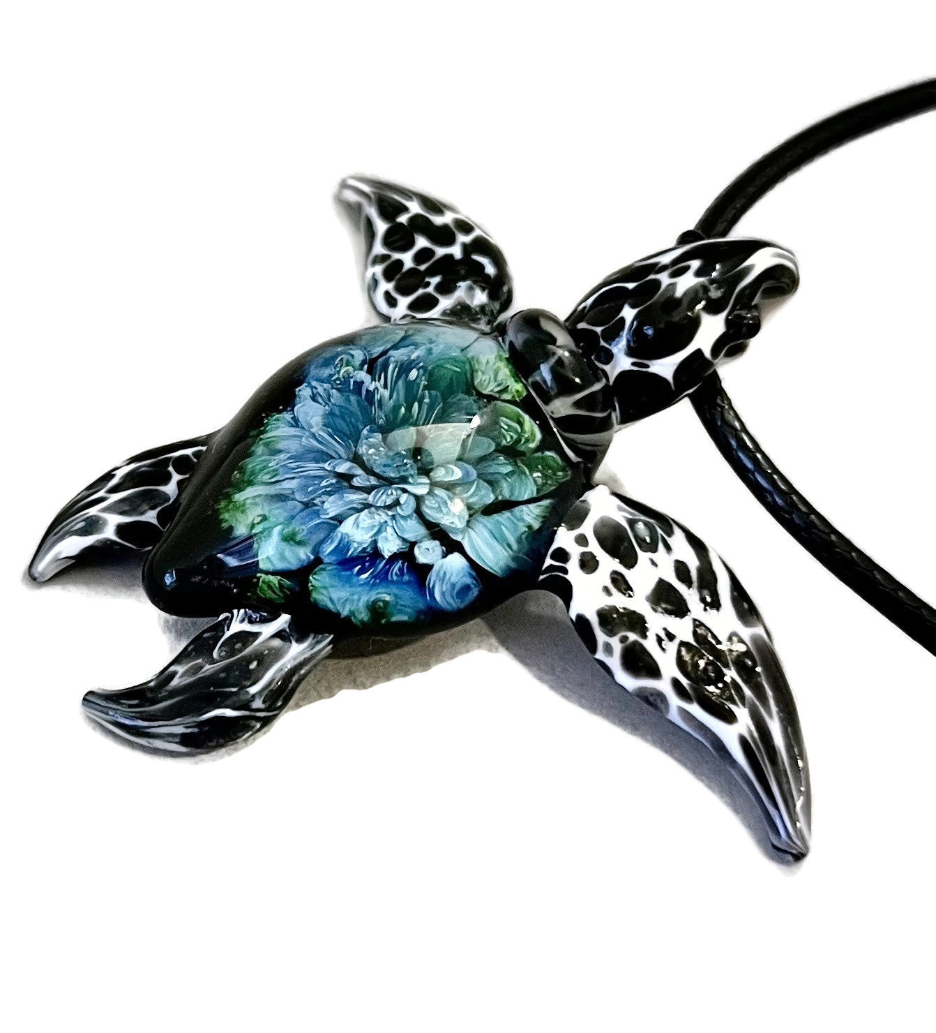 Extraordinary and Gorgeous Glass Loggerhead Sea Turtle Necklace